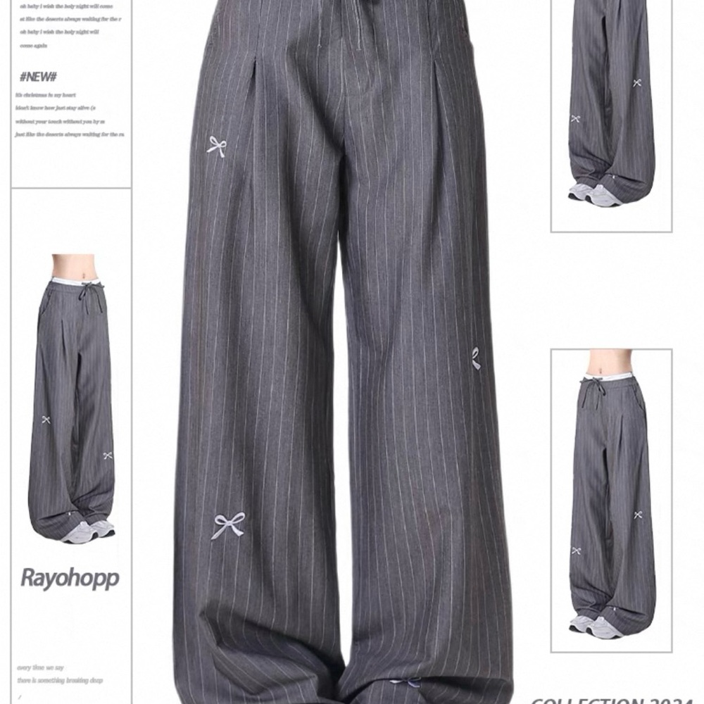 Gray Pinstripe Pants